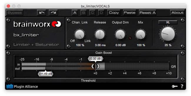 A picture of Brainworx's bx_limiter plugin.