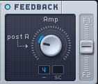 An image of the Feedback section in Native Instruments' Massive.