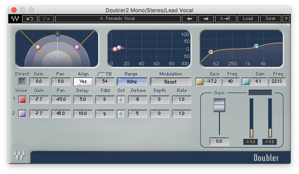 In image of Waves' Doubler plugin.