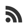 White round RSS icon.