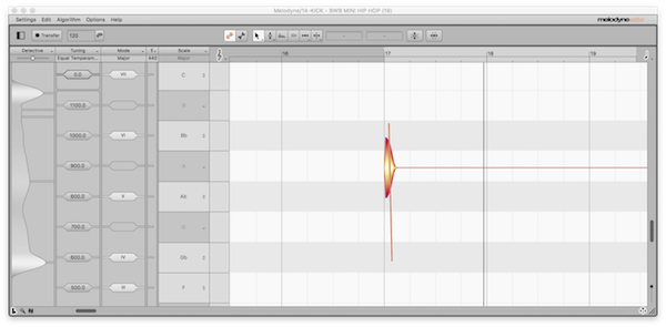 An image of Celemony Melodyne's interface.