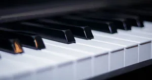 The keys of a piano.