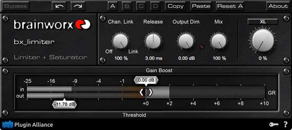 A picture of the Brainworx bx_limiter.