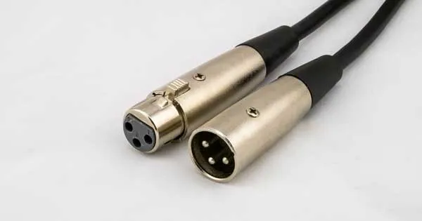 A male and female XLR connector.