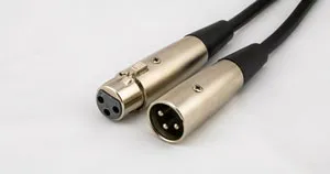A male and female XLR connector.