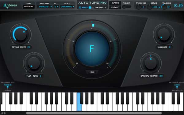 An image of Antares' Auto-Tune Pro VST plugin.