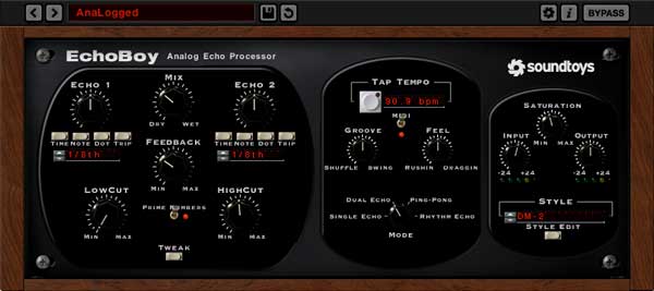 An image of Soundtoys EchoBoy VST plugin.