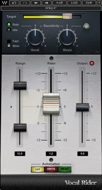 An image of Waves' Vocal Rider VST plugin.