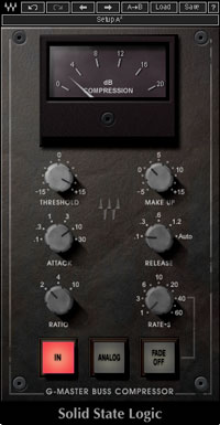 An image of Waves' SSL G-Master Buss Compressor VST plugin.