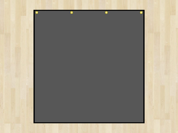 An image of grommets installed every 2 feet, along the top edge of a moving blanket.