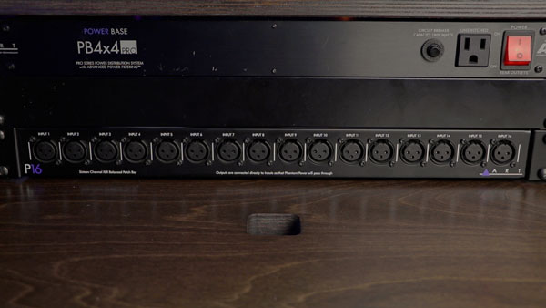 An image of an ART P16 XLR patch bay.