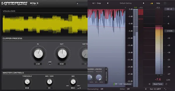 A clipping plugin and limiter plugin.