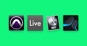 An image of the Pro Tools, Ableton Live, Logic Pro, and Studio One icons.