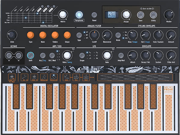 An image of the Arturia MicroFreak Hybrid Synthesizer.