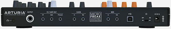 An image of the MicroFreak's ins and outs.
