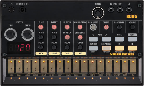 An image of the Korg Volca Beat Analog Drum Machine.