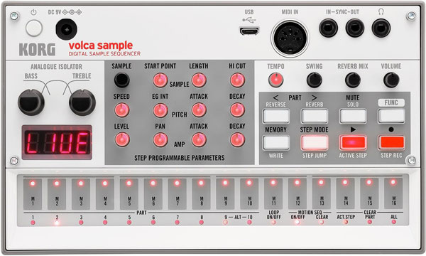 An image of the Korg Volca Sample 2.