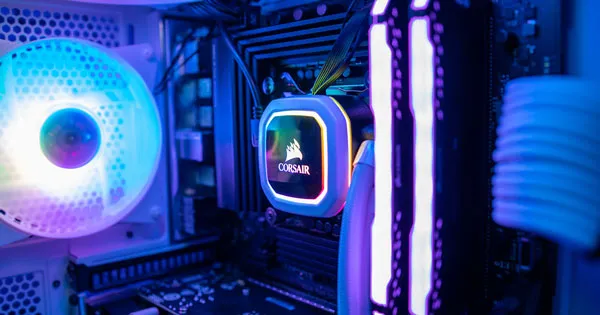 The inside of a PC.