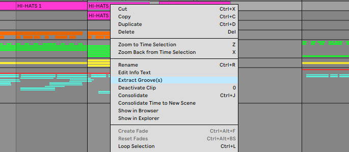 Right-click on an audio clip > "Extract Groove(s)".