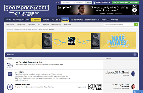 The Gearspace forum.