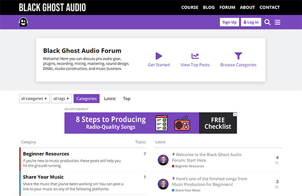 The Black Ghost Audio forum.