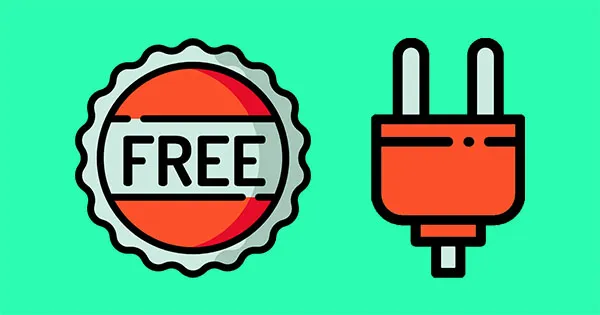 An image of a badge that says free and a plug.