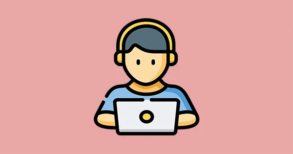 A man wearing headphones and producing music on a laptop.