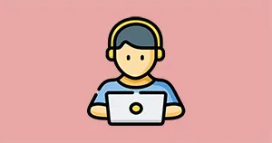 A man wearing headphones and producing music on a laptop.