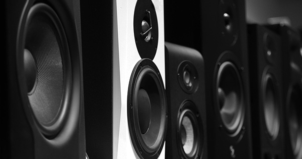 Various speakers that can be used to test playback consistency.