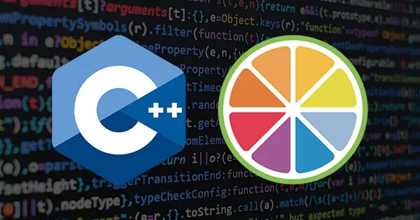 A picture of a C++ logo and the JUCE logo.
