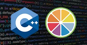 A picture of a C++ logo and the JUCE logo.