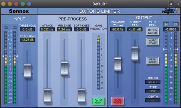 Sonnox's Oxford Limiter.