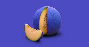 An image of a blue cantelope.