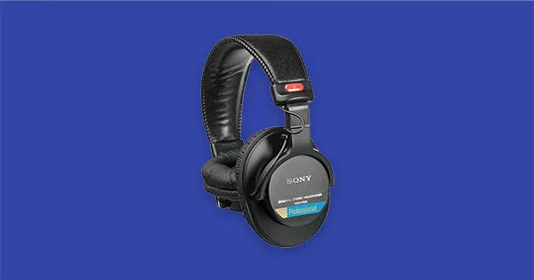 An image of Sony's MDR-7506 headphones.