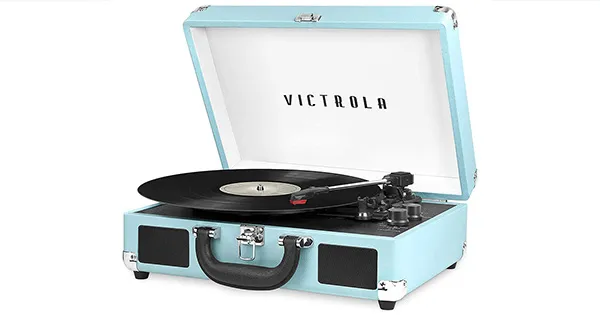 An image of Victrola's Vintage Suitcase Turntable.