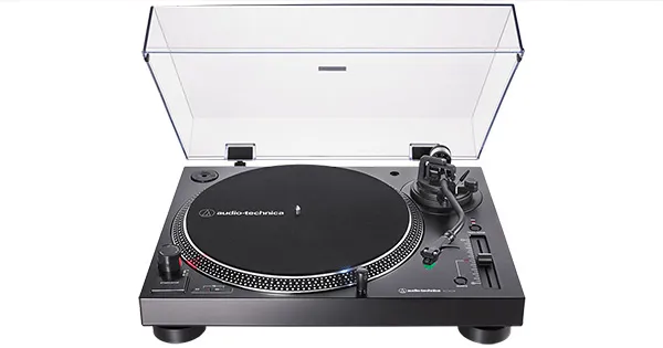 An image of Audio Technica's AT-LP120XUSB-BK Turntable.