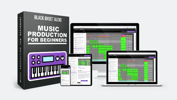 An image of Black Ghost Audio's Music Production for Beginner's course.