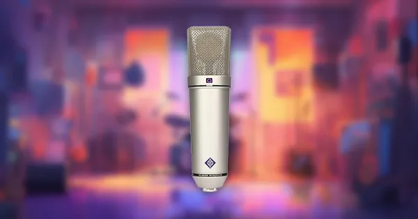 An image of a Neumann U87 condenser microphone.