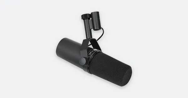 An image of a Shure SM7B dynamic microphone.