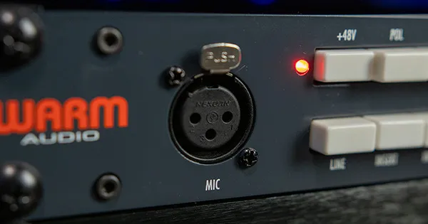 An image of the Mic input on the front of the WA73-EQ.