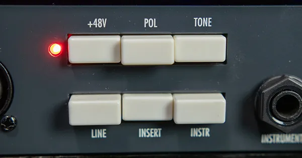 An image of the switches on the front of the WA73-EQ.