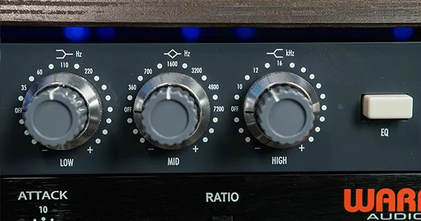 An image of the WA73-EQ's EQ controls.