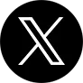 Black round Twitter icon.