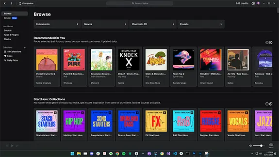 The Splice desktop app.