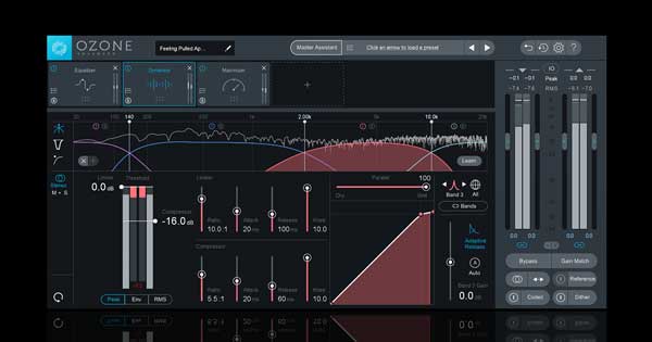 An image of iZotope Ozone's Dynamics module.