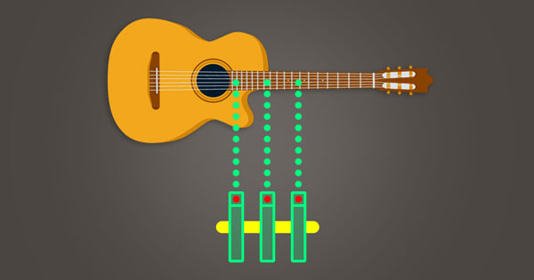 An image of three microphones attached to a microphone bar.