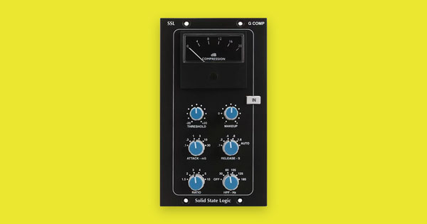 An image of Solid State Logic's G Comp 500 Series Stereo Bus VCA Compressor.